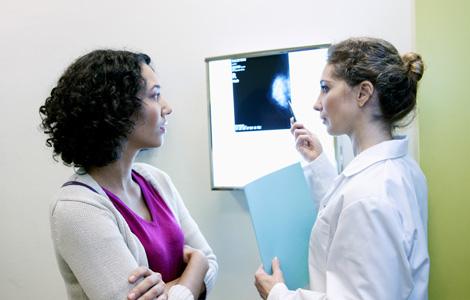 woman and dr looking xrays