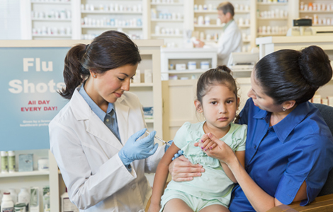 mom and daughter at doctor