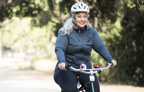 woman on bike