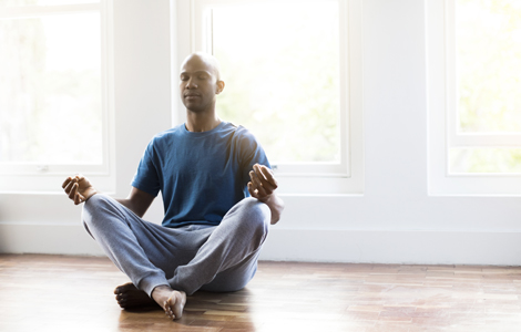 man meditating