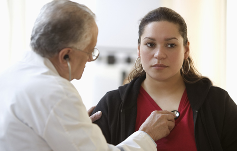 woman at doctor